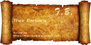 Ther Barbara névjegykártya