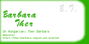 barbara ther business card